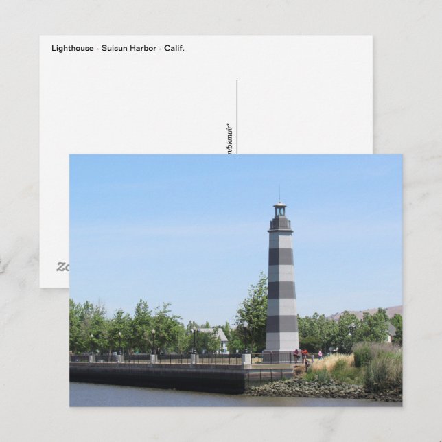 Carte postale - Phare - Suisun - Californie (Devant / Derrière)