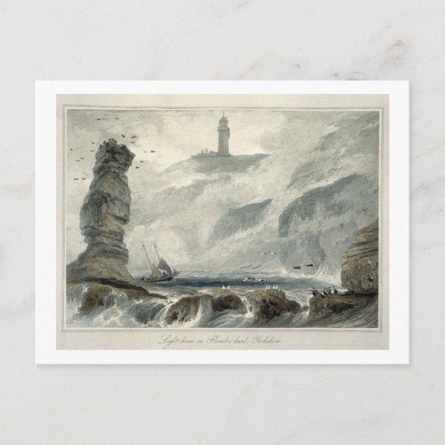 Carte Postale Phare sur Flamborough Head, du volume VI de (Devant)