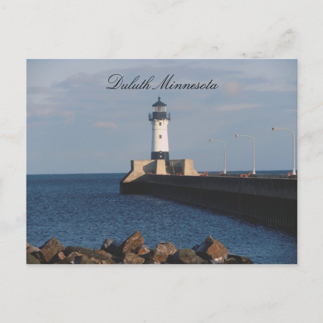 Carte Postale Phare sur le lac Supérieur (Devant)