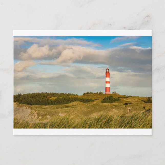 Carte Postale Phare sur l'île de la mer du Nord Amrum (Devant)