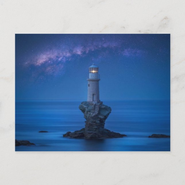 Carte Postale Phare Tourlitis - Ile d’Andros - Grè (Devant)