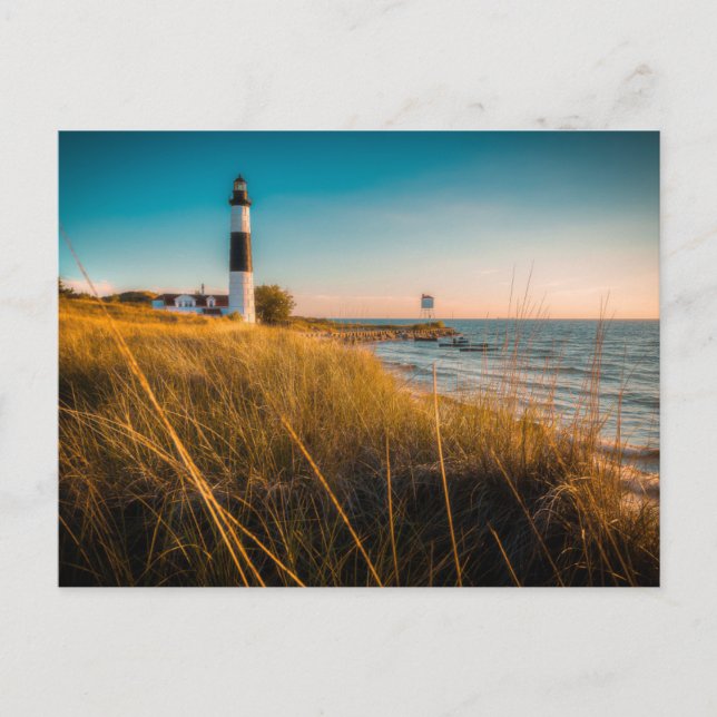 Carte Postale Phares | Grand phare de Big Sable Ludington, MI (Devant)