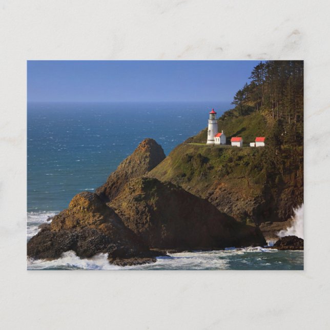 Carte Postale Phares | Phare de la côte de l'Oregon (Devant)