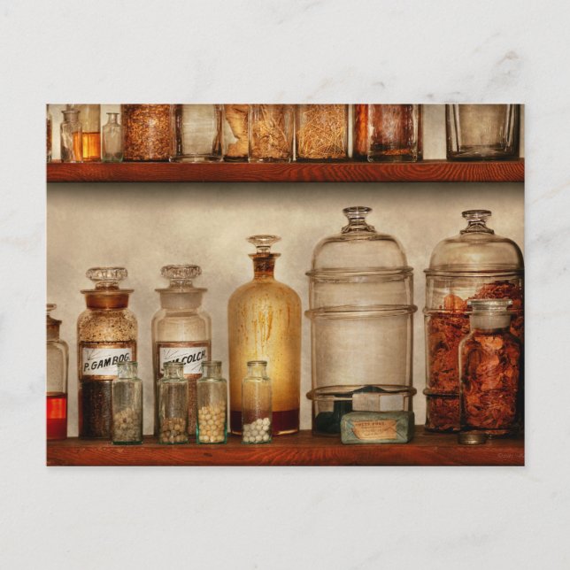 Carte Postale Pharmacie - Curiosités en pharmacie (Devant)