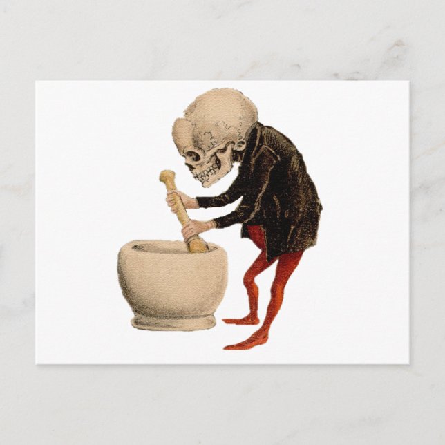 Carte Postale Pharmacie squelettique (Devant)