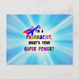 Carte Postale Pharmacien Superhero Conception personnalisée