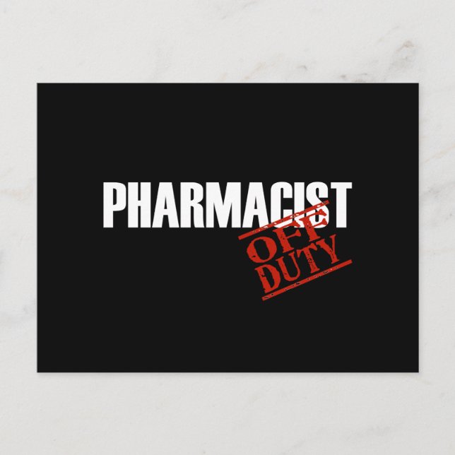 CARTE POSTALE PHARMACISTE HORS FONCTIONNEMENT (Devant)