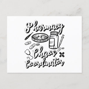 Carte Postale Pharmaciste Technicien Pharmacie Coordinateur Chao