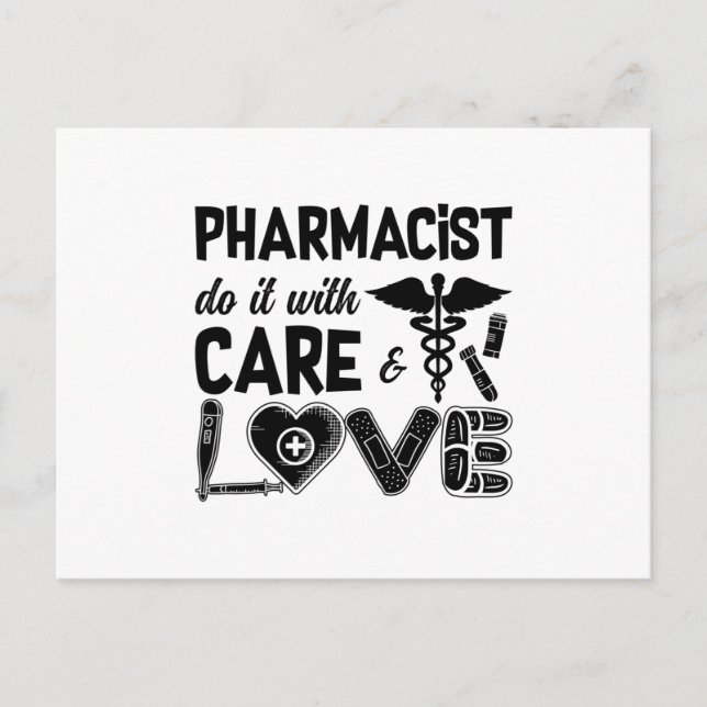 Carte Postale Pharmacy Pharmacist Do It With Care Pharmacists (Devant)
