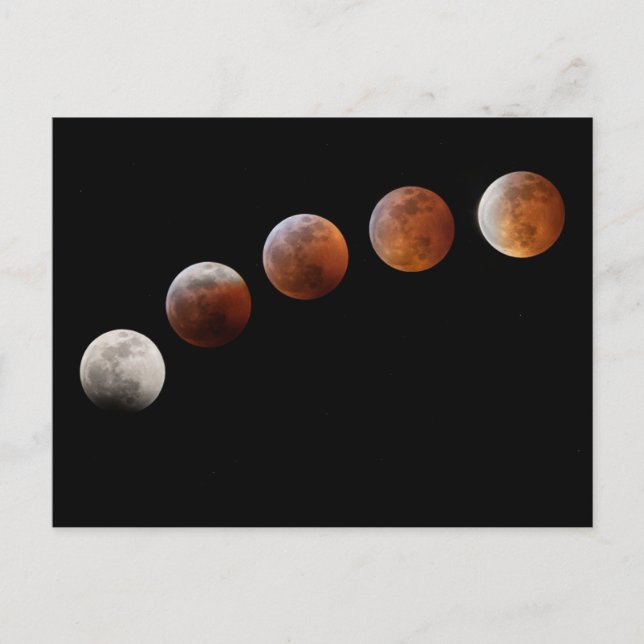Carte Postale Phases de la pleine lune Éclipse lunaire totale |  (Devant)