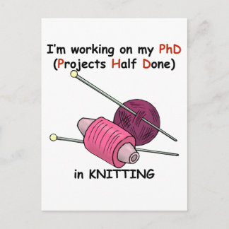 Carte Postale PhD dans le tricot