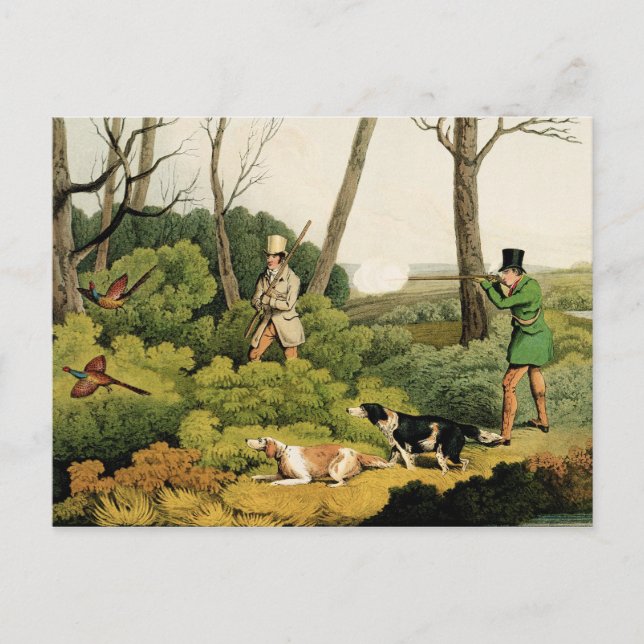 Carte Postale 'Pheasant Shooting', pub. par Thomas McLean, 1820  (Devant)