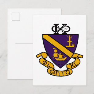 Carte Postale Phi Chi Theta Crête de couleur