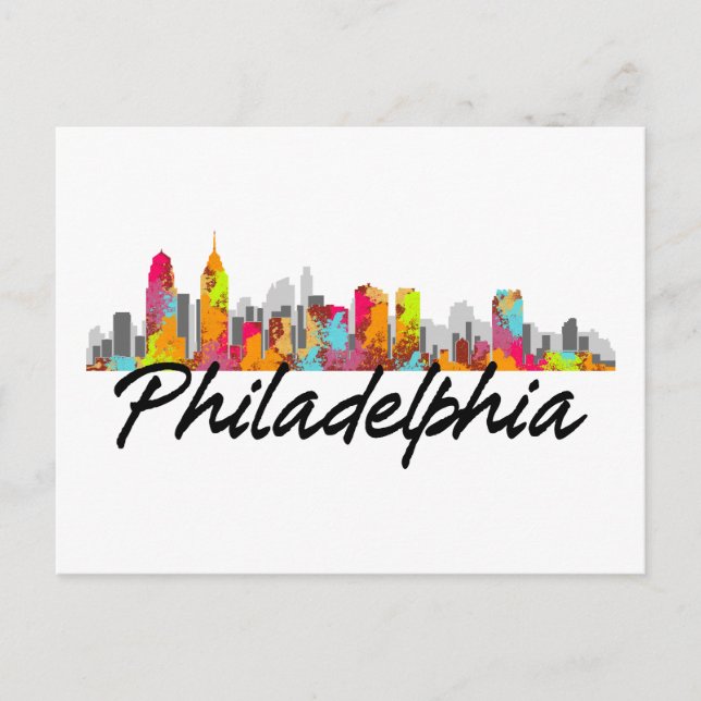 Carte Postale Philadelphia Pennsylvania Skyline (Devant)