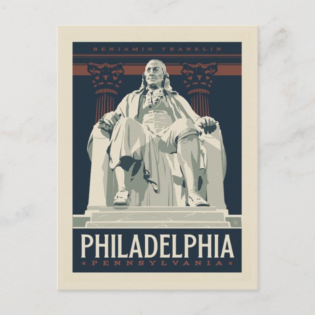 Carte Postale Philadelphie | Institut Benjamin Franklin (Devant)