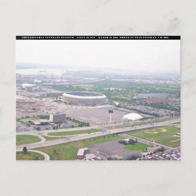 Carte Postale Philadelphie PA Veterans Stadium Vue aérienne (Devant)