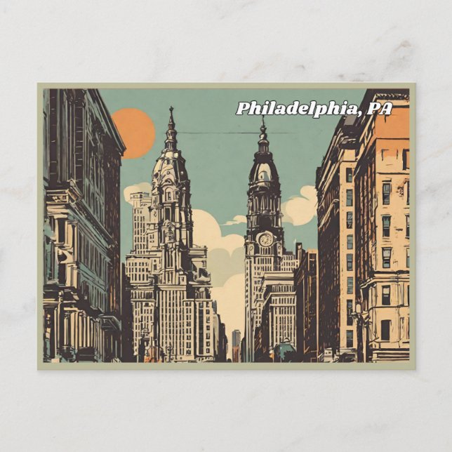 Carte Postale Philadelphie, Pennsylvanie (Devant)
