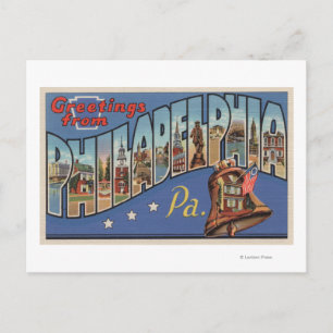 Carte Postale Philadelphie, Pennsylvanie - Grande Lettre