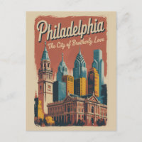 Philadelphie Pennsylvanie Illustration Voyage Art