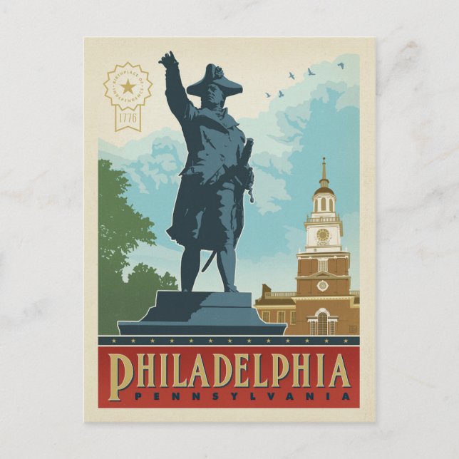 Carte Postale Philadelphie, Pennsylvanie | Indépendance (Devant)