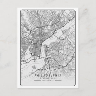 Carte Postale Philadelphie Pennsylvanie USA Travel City Map