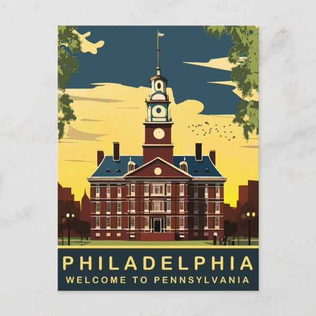 Carte Postale Philadelphie, Pennsylvanie, Voyage (Devant)