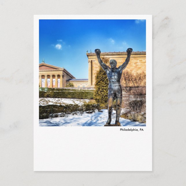 Carte Postale Philadelphie Post Card - Statue Rocheuse (Devant)