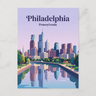Carte Postale Philadelphie Skyline États-Unis