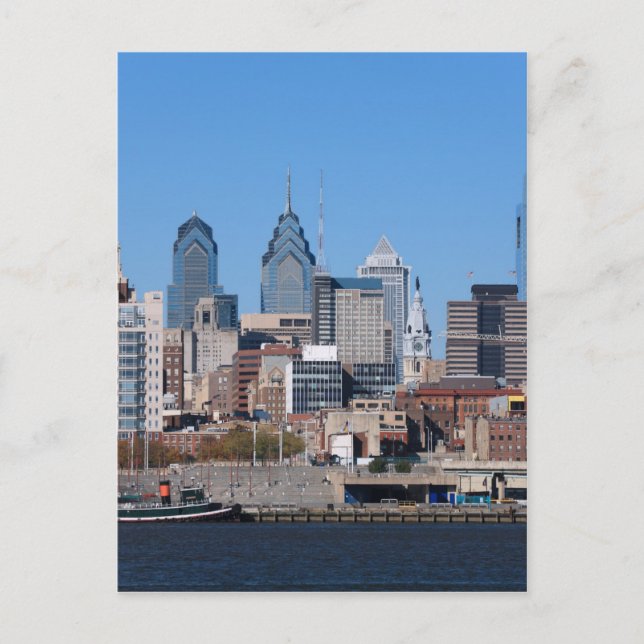 Carte Postale Philadelphie Skyline, vue moyenne (Devant)