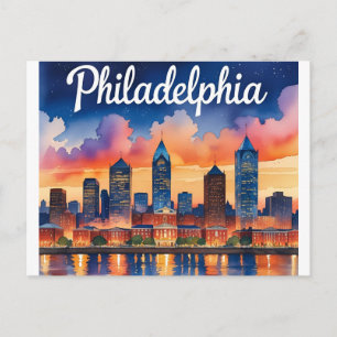 Carte Postale Philadelphie ville Pennsylvanie États-Unis horizon