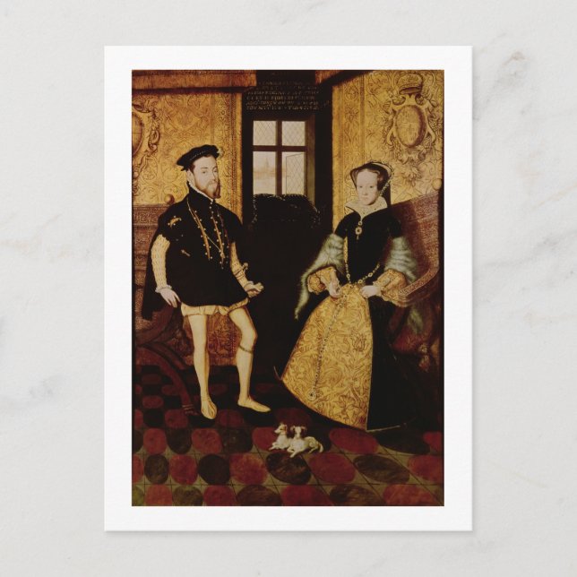 Carte Postale Philippe II et Marie I, 1558 (Devant)