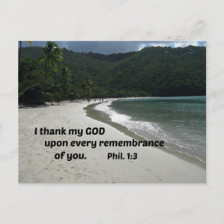 Carte Postale Philippiens 1:3 Je remercie Dieu pour chaque