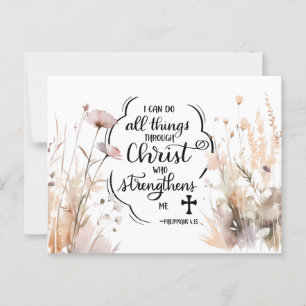Carte Postale Philippiens 4:13 Toutes les choses par la Bible du
