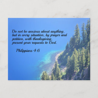 Carte Postale Philippiens 4:6 Ne vous inquiétez pas de quoi que 