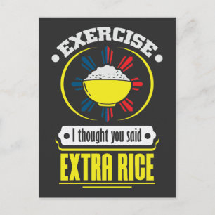 Carte Postale Philippines - Exercice Extra Rice Foodie Pun