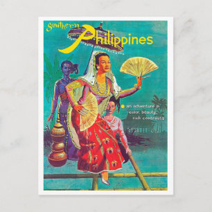 Carte Postale Philippines, femmes en costumes traditionnels