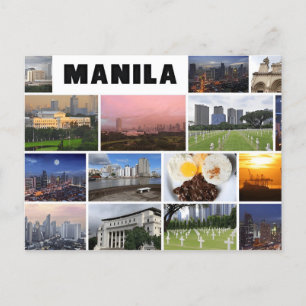 Carte Postale philippines maniaques vintages Aquarelle de voyage