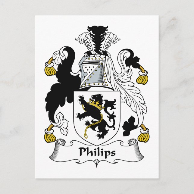 Carte Postale Philips Family Crest (Devant)