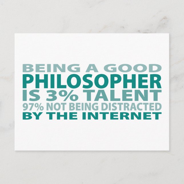 Carte Postale Philosophe 3% Talent (Devant)
