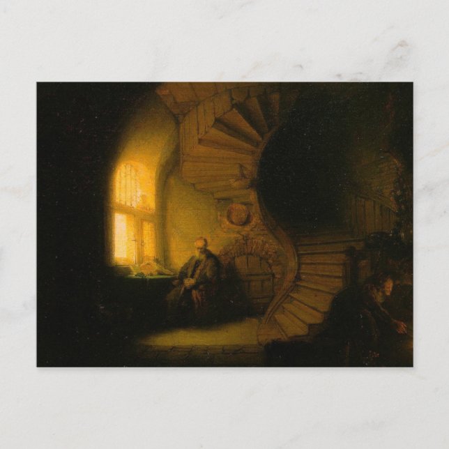 Carte Postale Philosophe en méditation (Devant)