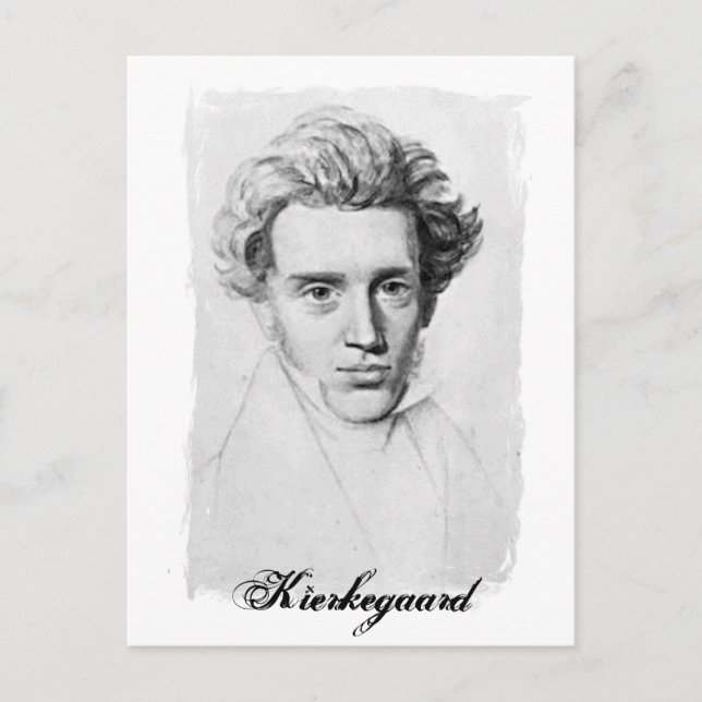 Carte Postale Philosophe Soren Kierkegaard (Devant)
