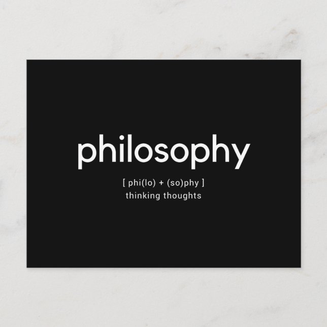 Carte postale Philosophie (Devant)