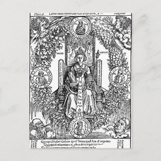 Carte Postale Philosophie par Albrecht Durer (Devant)