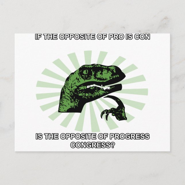 Carte Postale Philosoraptor Progress et Congrès (Devant)