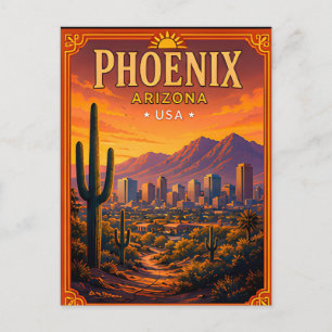 Carte Postale 🌵 Phoenix Arizona Désert Vacances Souvenir