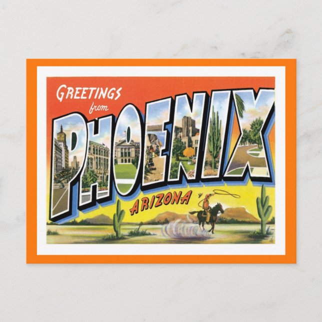 Carte Postale Phoenix Arizona Salutations de US City (Devant)