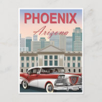 Phoenix Arizona Vintage voyage ville cactus usa