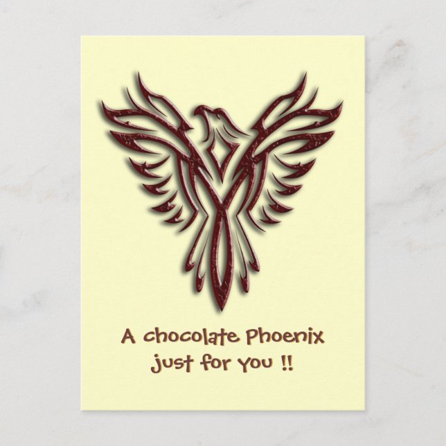 Carte Postale Phoenix au chocolat (Devant)