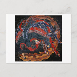 Carte Postale Phoenix (Déesse des oiseaux de feu) Hokusai Fine A