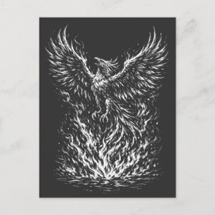 Carte Postale Phoenix renaissant des flammes par BurnsInHell